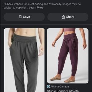 Athleta black studio jogger size XS NWT harem